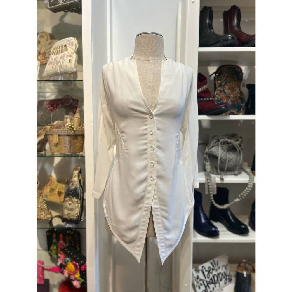 NEW BYRON LARS bow backless in white